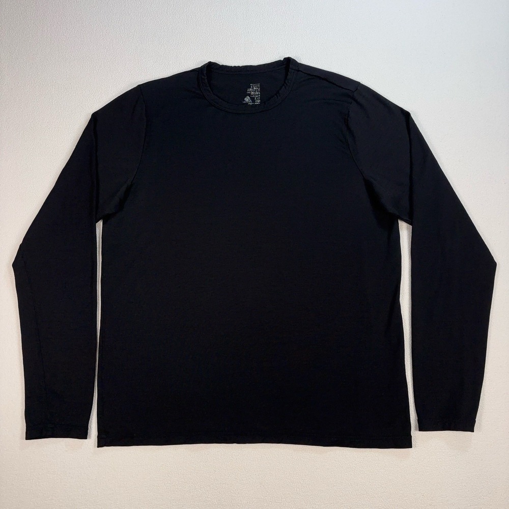True North 100% Marino Wool Baselayer Top‎ Men's S Black Hiking Shirt 1412815